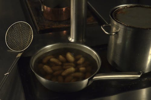 Potatoes on a Cooking Pot