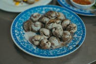 Cooked Shellfish on the Plate
