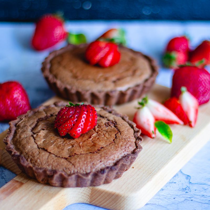 Chocolate Tart with Ganache Center