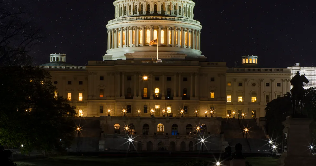The US Capitol lit up at night, representing the class action litigation risk under BIPA and other state AI private right of action laws