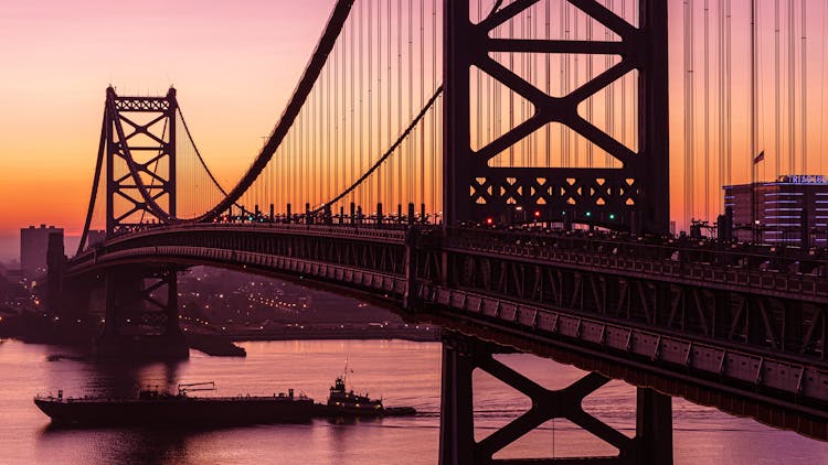 A Long Bridge Above A RIver