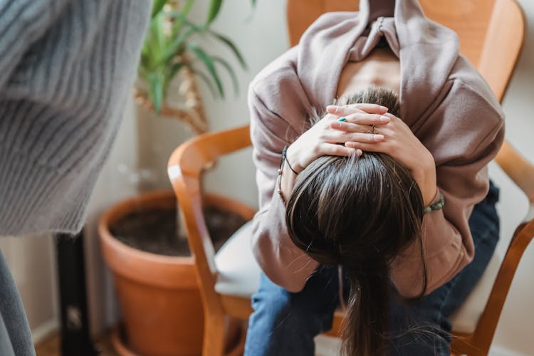 Unrecognizable Woman Having Dispute With Crop Person