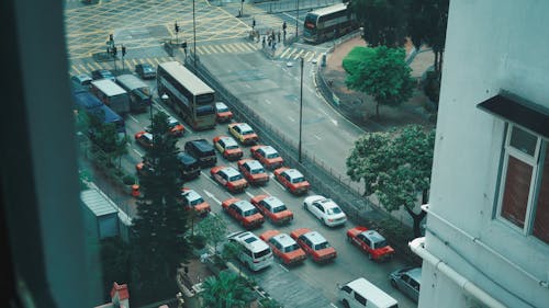 Motor Vehicles Driving on the Road