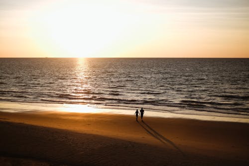 Couple Walking on the Seashore