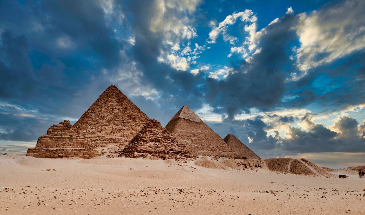 Pyramids in a Desert · Free Stock Photo