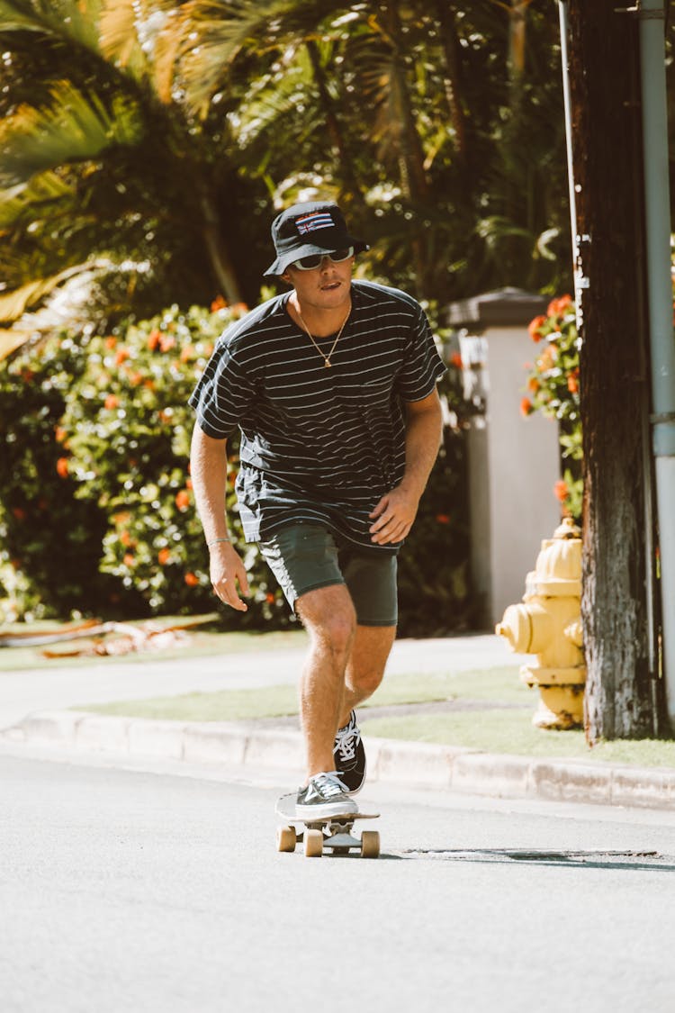 A Man Riding A Skateboard