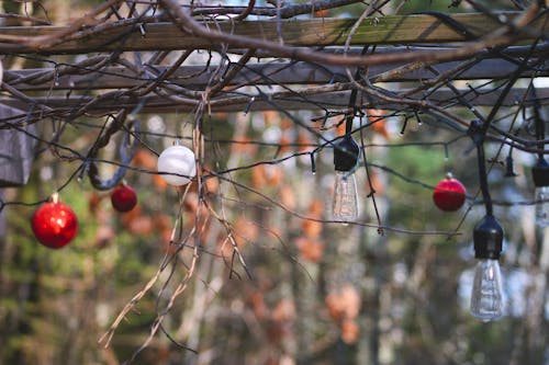 Hanging Lights and Christmas Balls 