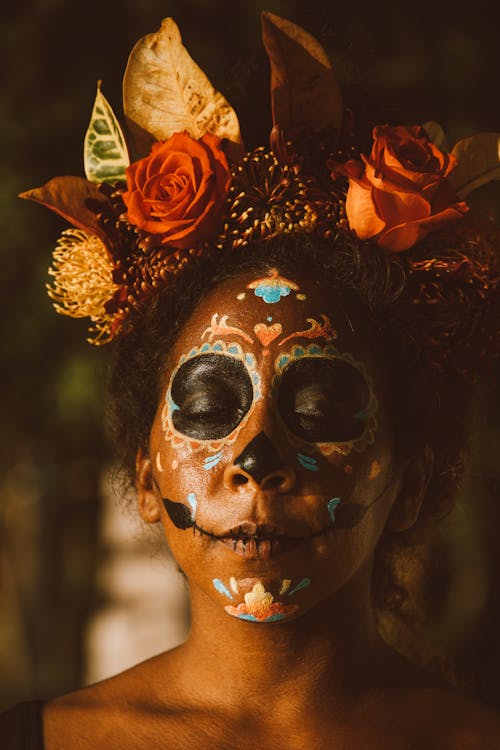 Portrait of a Woman with a Face Paint