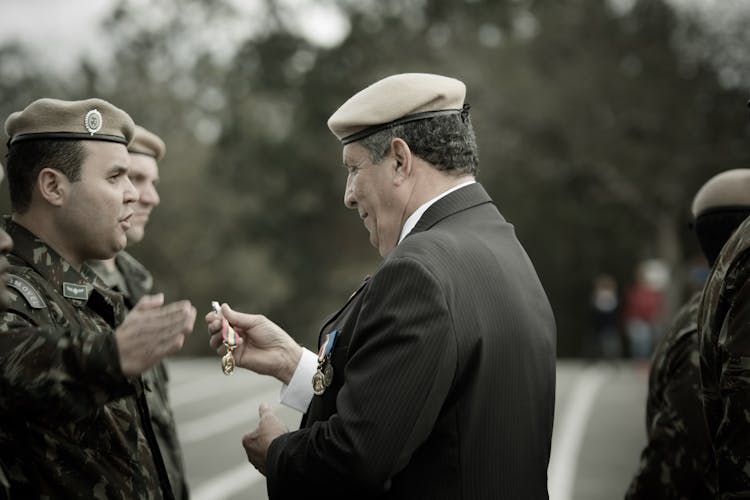 A Soldier Receiving A Medal