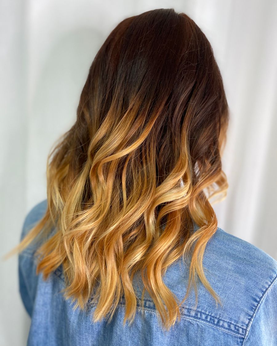 Inicio 5 Aplicación de balayage con pincel y papel de aluminio