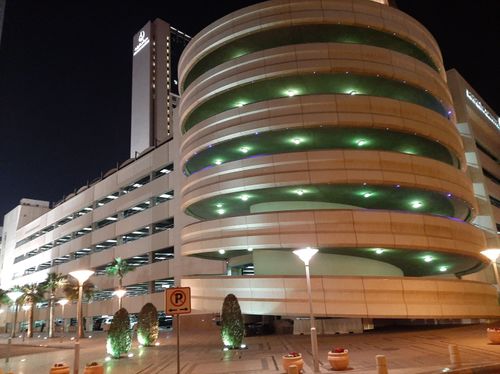Free stock photo of architectural building, kuwait city, parking building Stock Photo