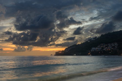 Free stock photo of beach sunset, beauty in nature, cloud