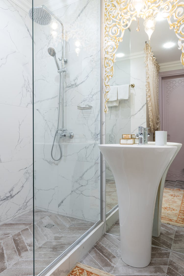 Bathroom With Shower And Sink