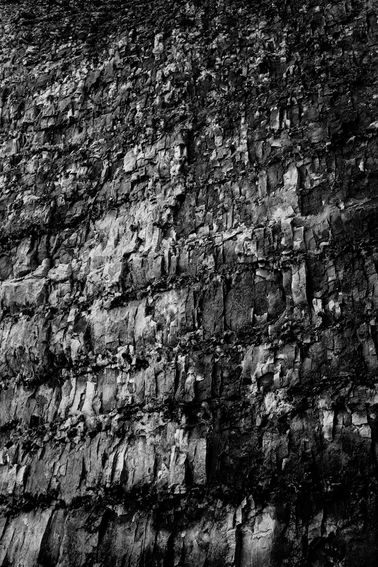 Texture Of Rough Stiff Cliff Slope