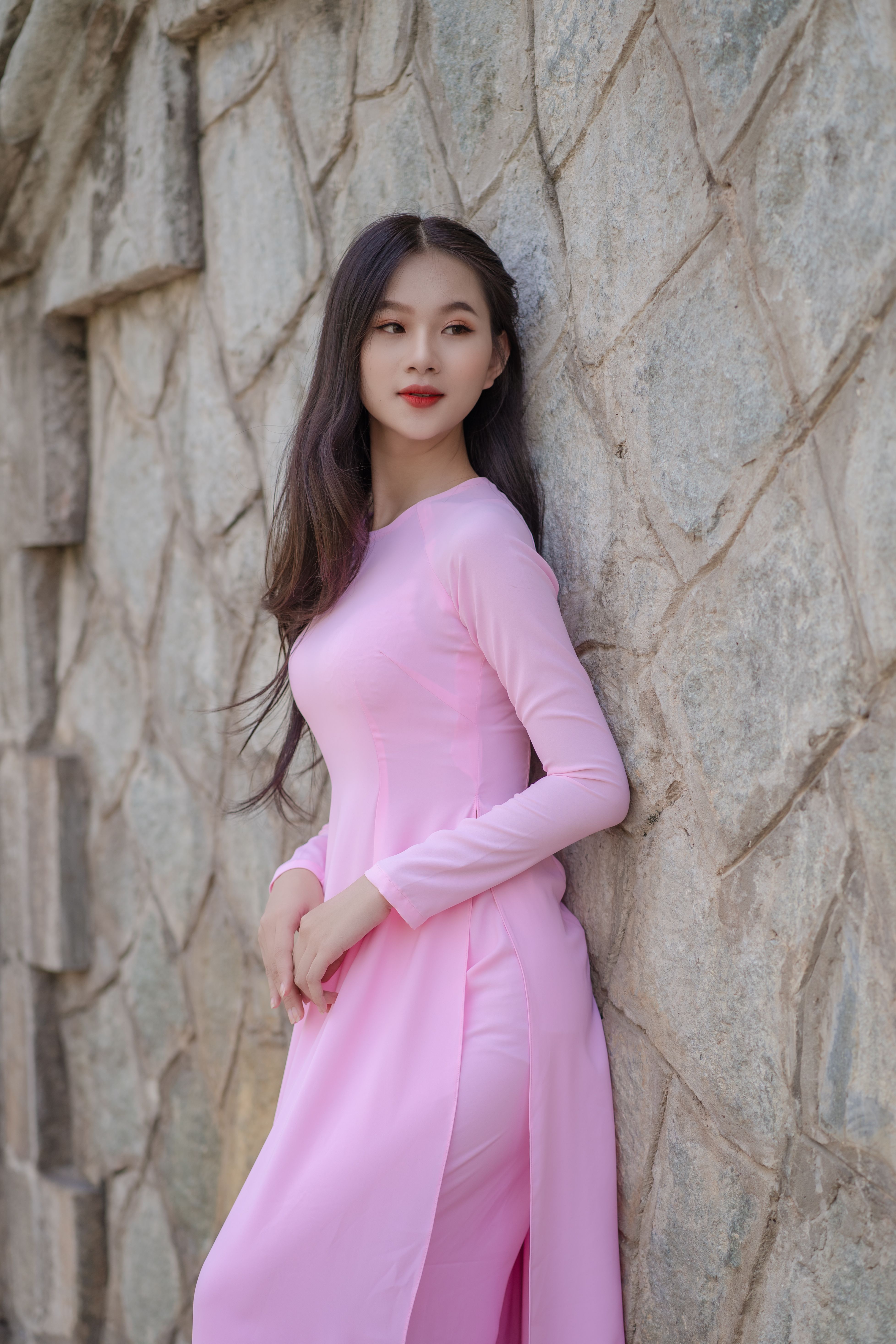 A Woman Wearing a Pink Dress · Free Stock Photo