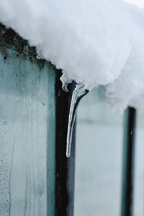 Close-Up Photograph of an Icicle