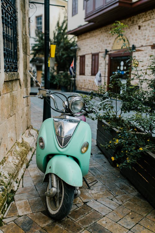 Parked Classic Motorbike