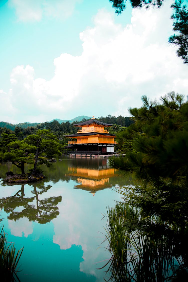 
The Shari-Den Kinkaku Temple In Japan