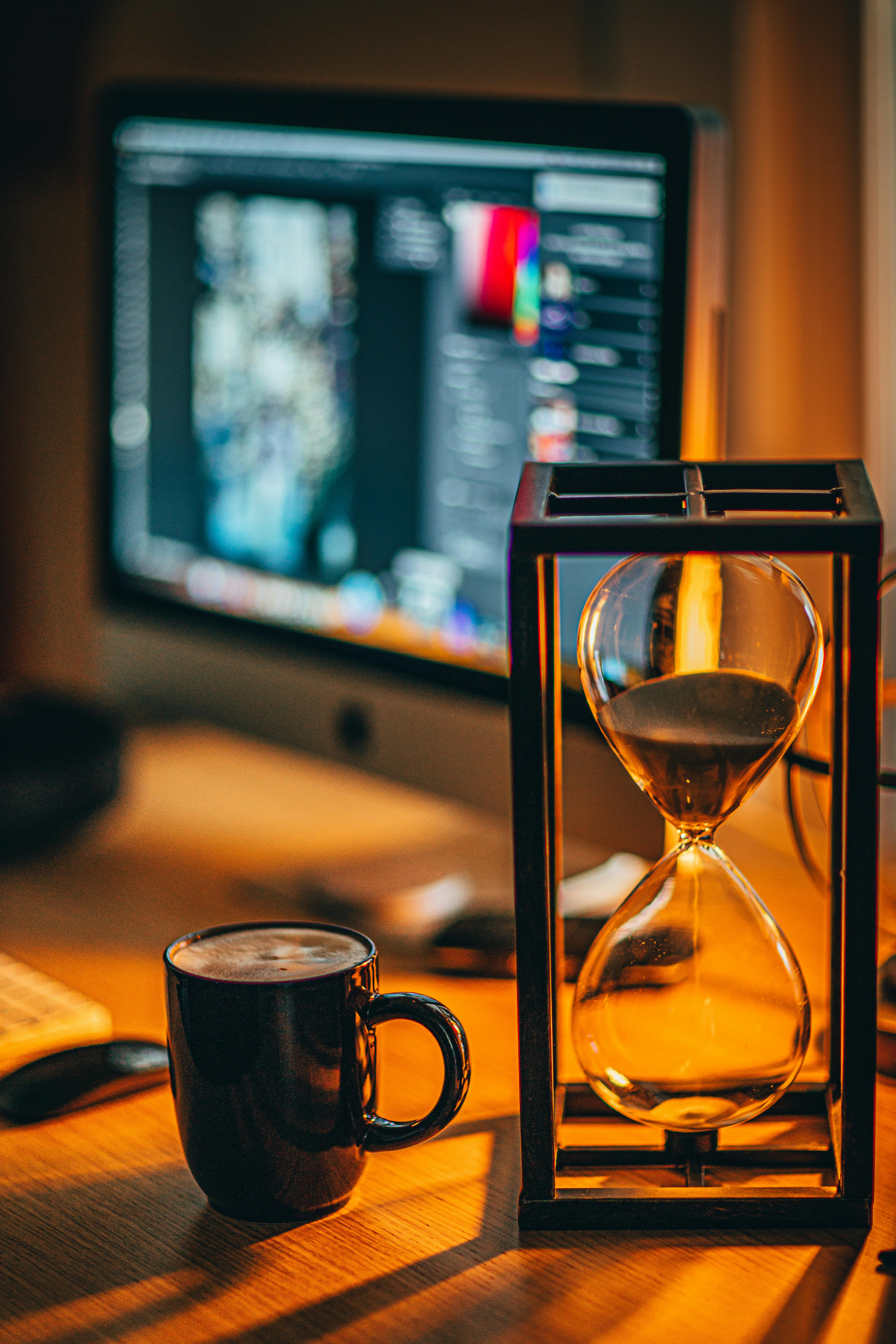 Glass Hourglass on a Dark Background, Stock Video - Envato Elements