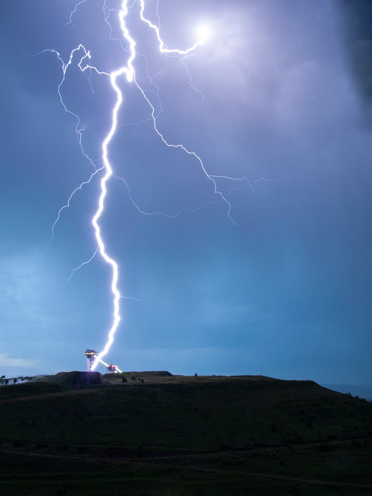 Lightning Strike On Hill