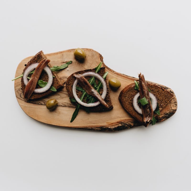 Sourdough Discard Whipped Olive Tapenade and Anchovy Flatbread