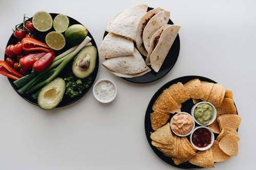 Plated Mexican Foods on the Table 