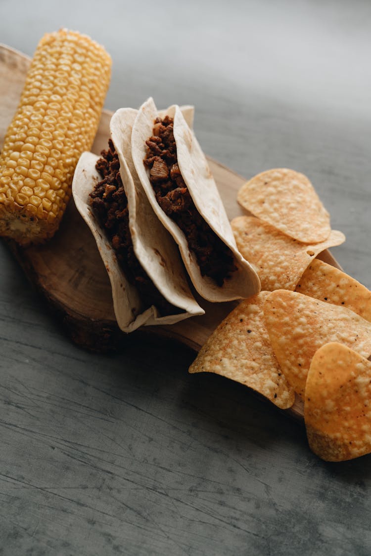 Quesadillas And Crisps For Lunch