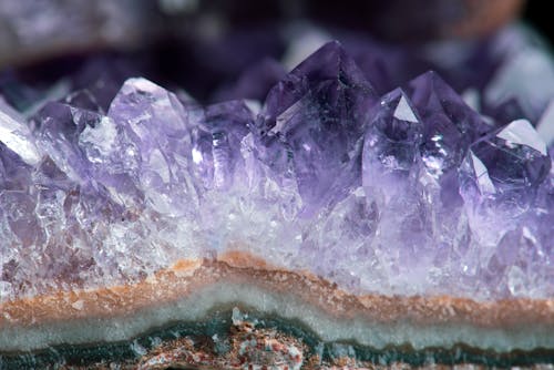 A Close Up Photo Of Amethyst Crystal