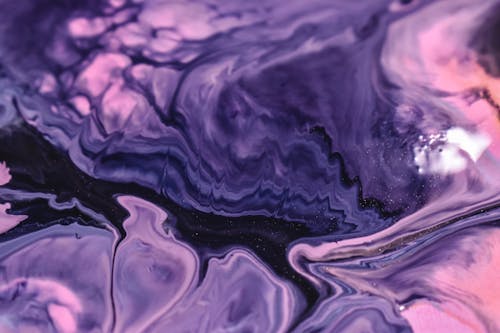 Free Abstract Painting in Purple and Black Colors Stock Photo