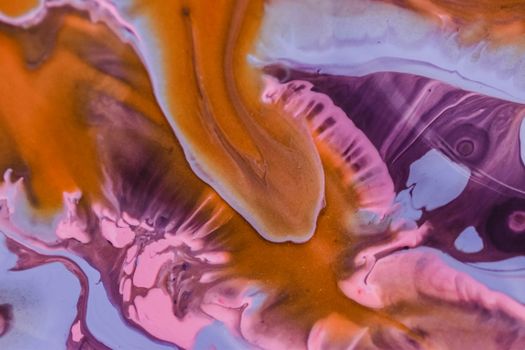 Vibrant abstract expressionism art using acrylic paints in fluid dynamic patterns.
