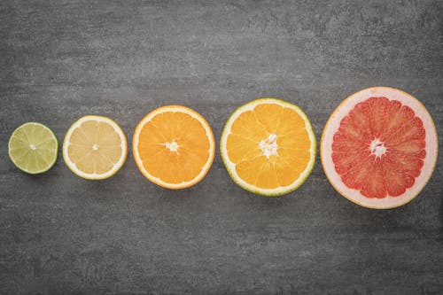 Close-Up Shot of Variety of Citrus Fruits