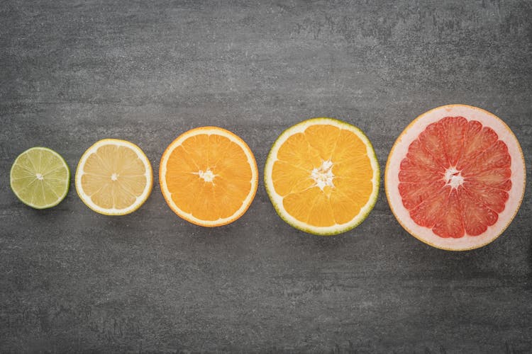 Close-Up Shot Of Variety Of Citrus Fruits