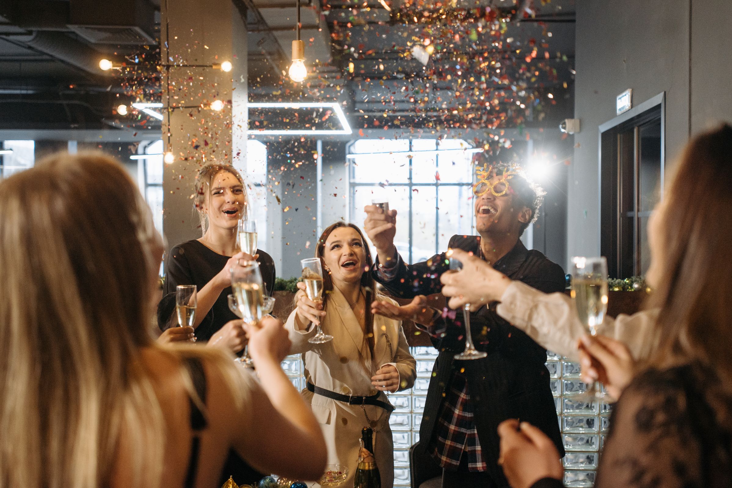 Festive Celebration with Champagne