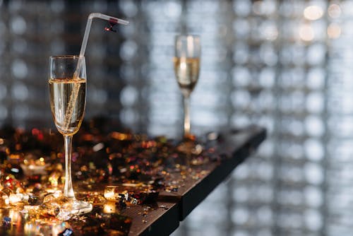 Glass of Wine on a Wooden Table