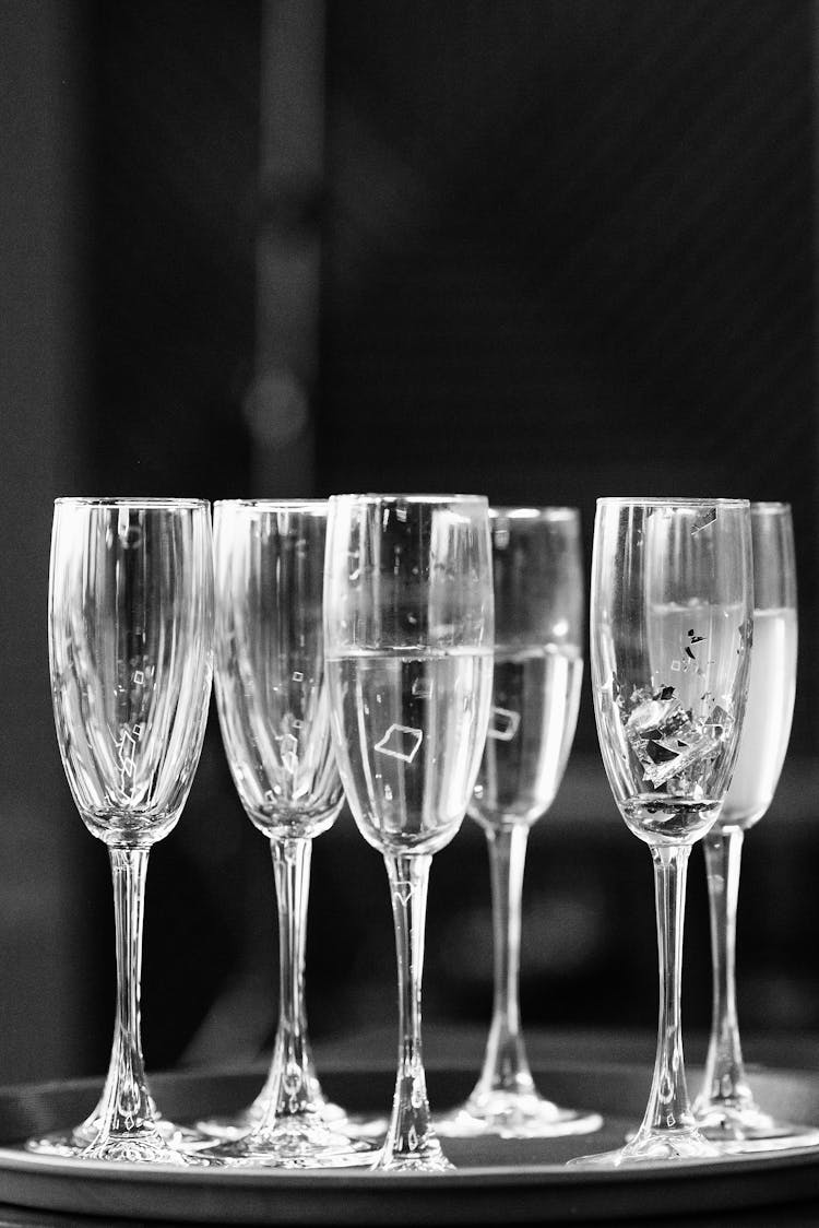 Glassware On A Tray