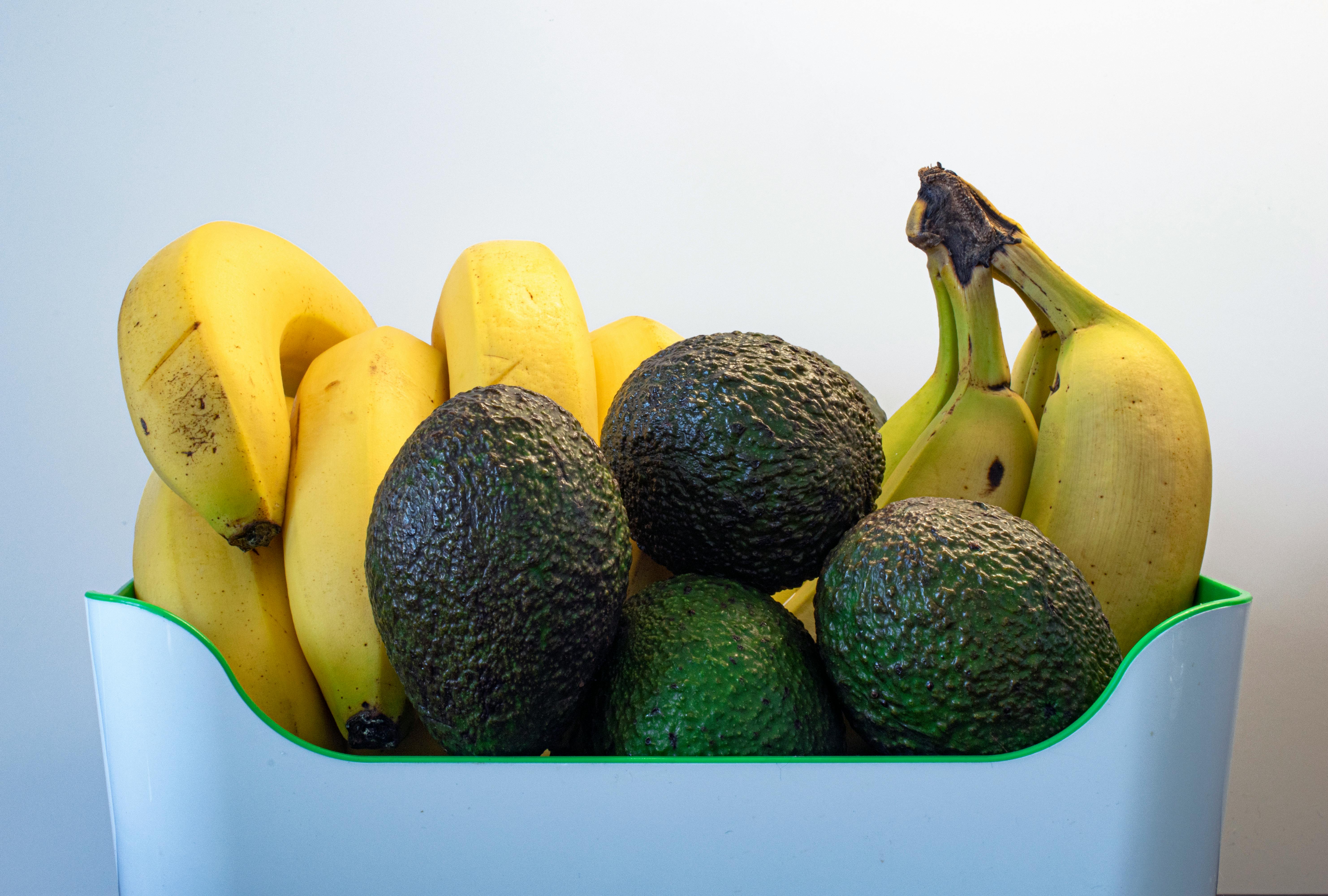 Yellow Banana and Green Fruit
