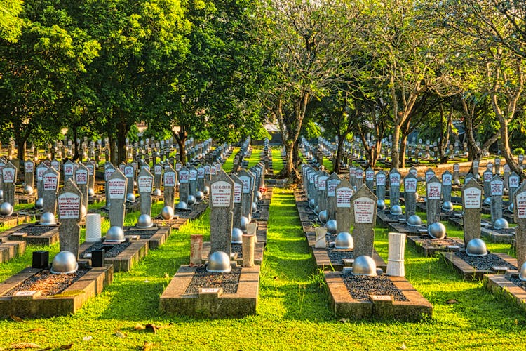 National Cemetery With Heroes Gravestones