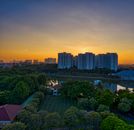 Cityscape with national cemetery in Kalibata