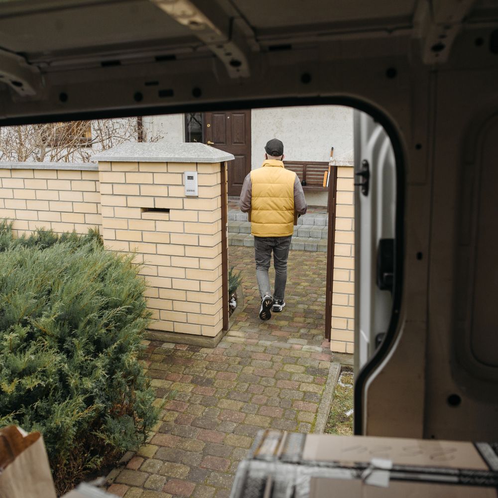 Durrington — belongings being loaded for transport to storage