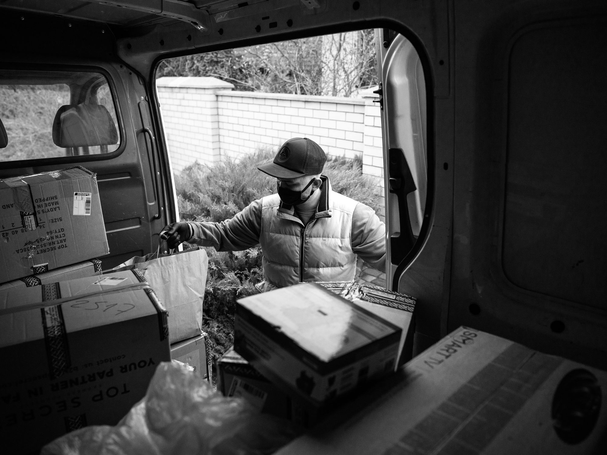 Storage Transport in Clapham Park, South London — belongings being loaded for transport to storage