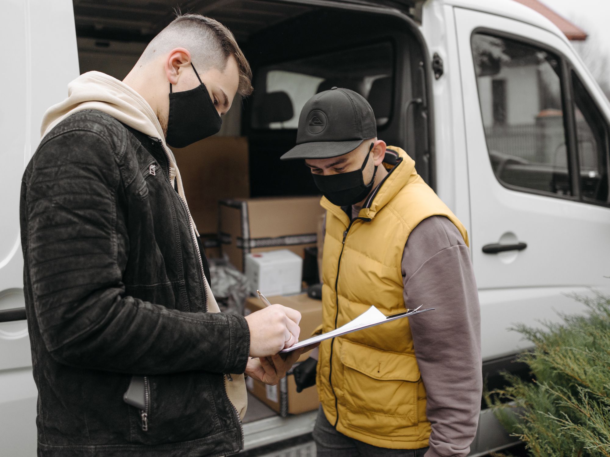 Furniture & Delivery in Long Stratton, East of England — movers delivering furniture from a van