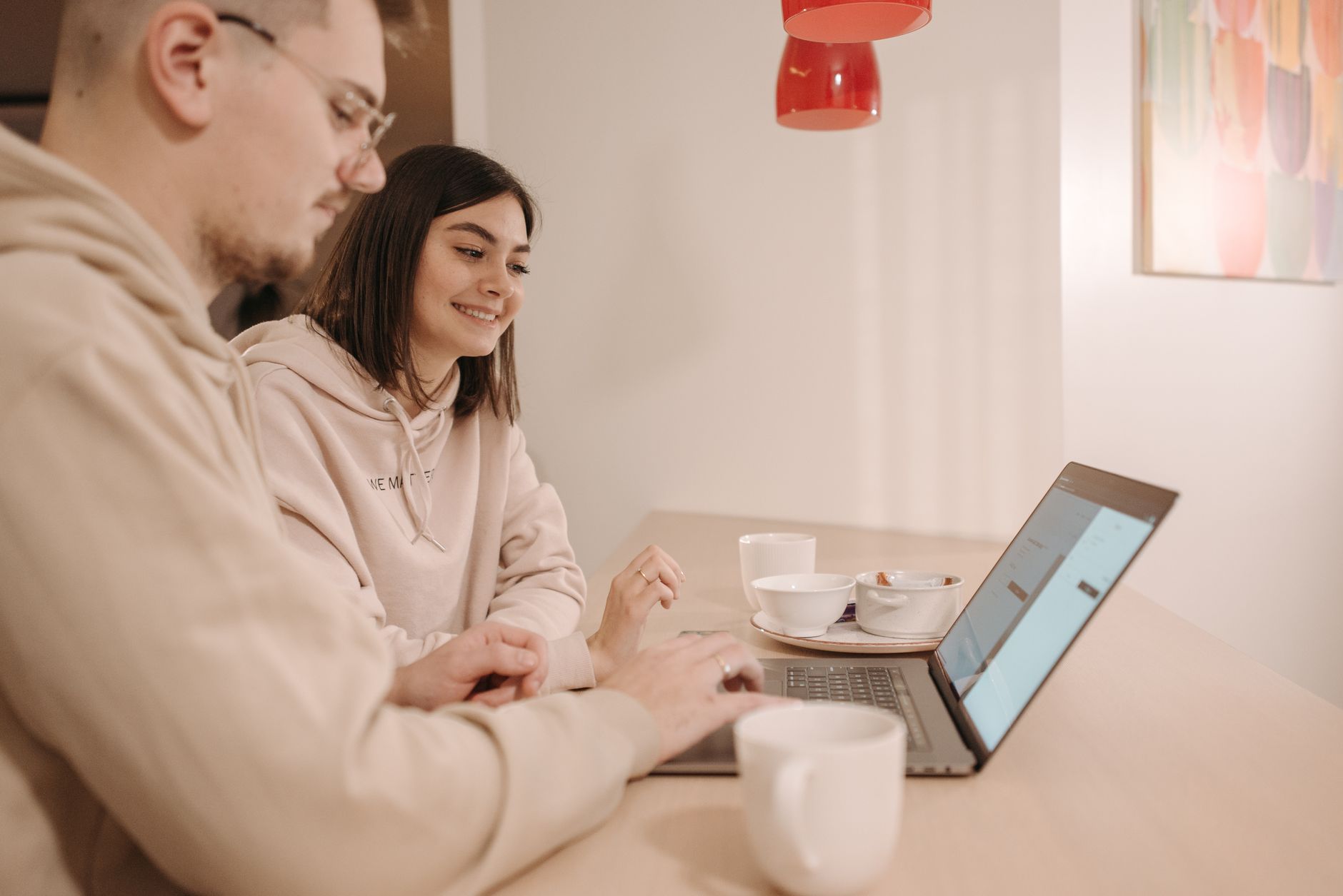 ADHD finish tasks focus & productivity adhd — two people working together cozy cafe warm afternoon light