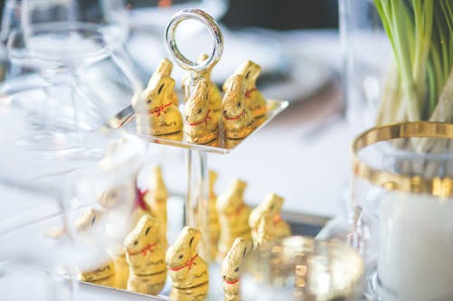 Golden Bunnies on the Tray