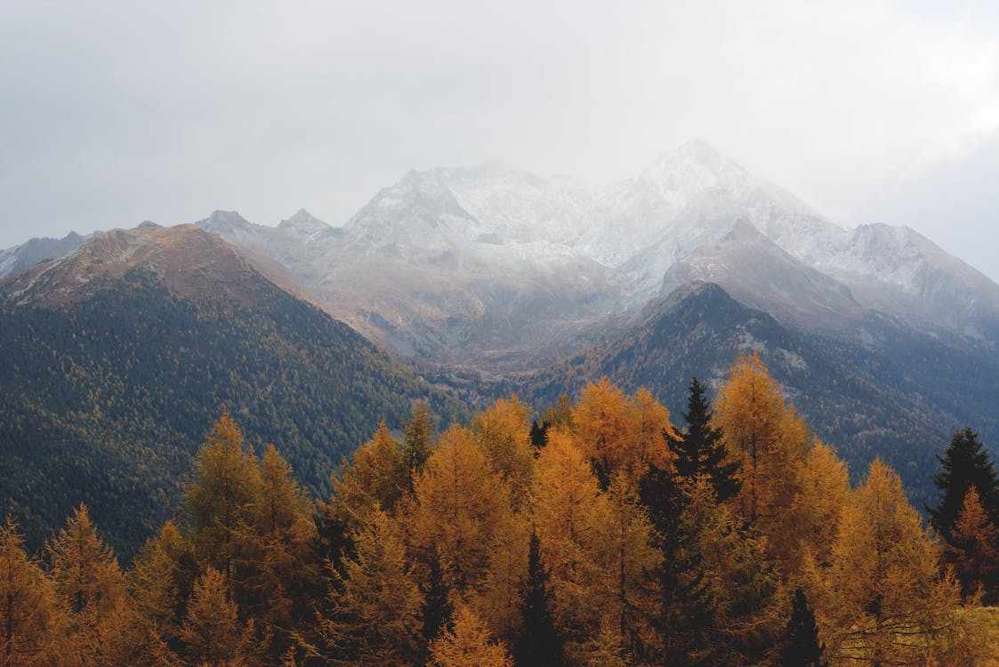 Photographie Aérienne D'une Montagne