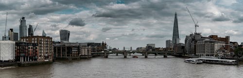 bulutlu gökyüzü, merkezi londra, panorama içeren Ücretsiz stok fotoğraf