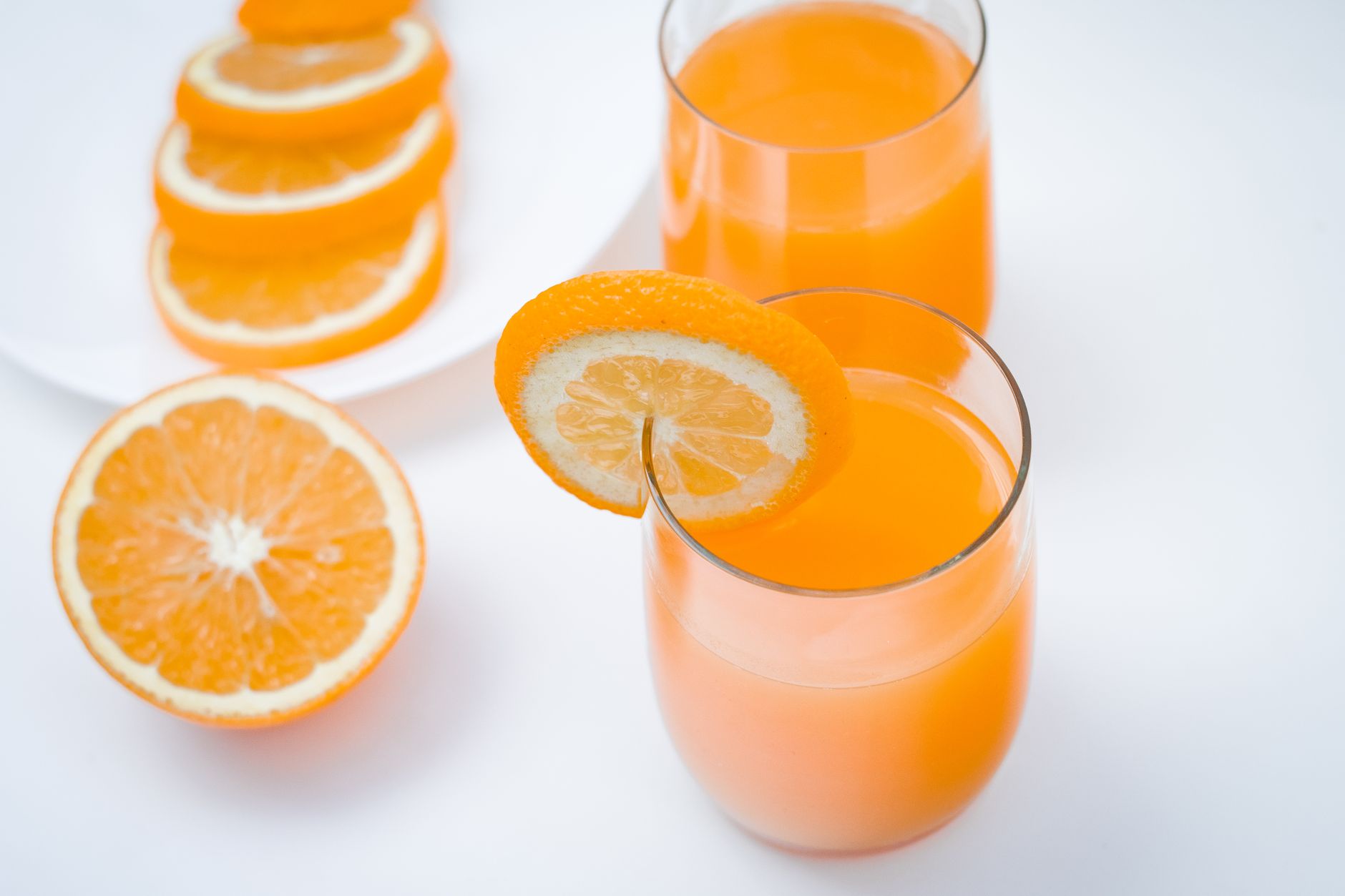 freshly prepared immune boosting juice served in glass