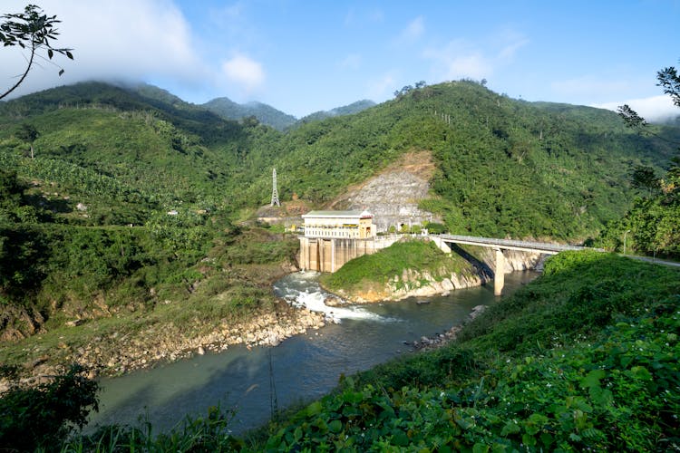 Water Power Plant For Producing Electricity On River