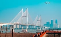 Modern Bridge Over a River in a City