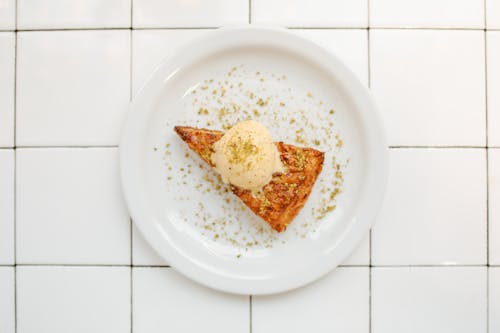 A Slice of Baklava on a Plate 