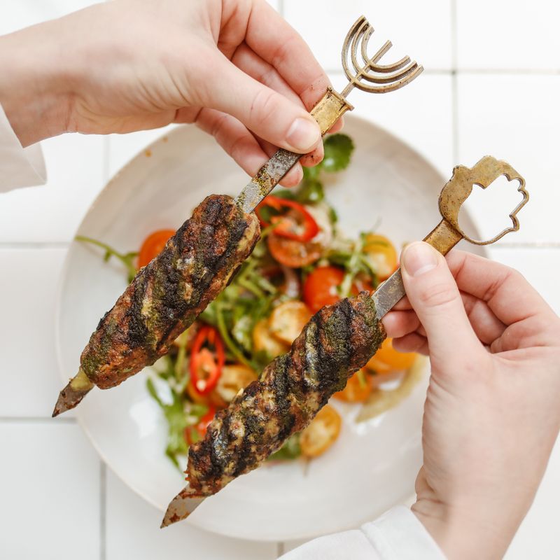 Simple Beef and Eggplant Kebabs